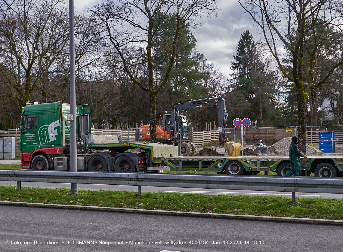 10.01.2023 - Baustelle an der Quiddestraße Haus für Kinder in Neuperlach